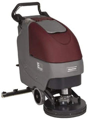 Minuteman - 17" Cleaning Width, Battery Powered Floor Scrubber - 0.75 (Brush) & 0.75 (Vacuum) hp, 180 RPM, 45" Water Lift, 12 Gal Tank Capacity, Series E17 - Exact Tool & Supply