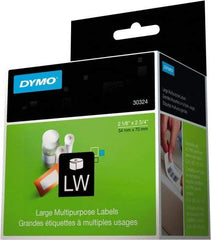 Dymo - 2-3/4" Long, White Label Printer Cartridge - For DYMO LabelWriter Printers - Exact Tool & Supply