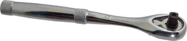 Proto - 3/8" Drive Pear Head Quick-Release Ratchet - Chrome Finish, 8-1/2" OAL, 45 Gear Teeth, Standard Head - Exact Tool & Supply