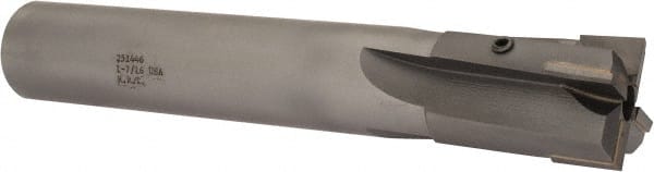 Made in USA - 1-7/16" Diam, 1-1/4" Shank, Diam, 4 Flutes, Straight Shank, Interchangeable Pilot Counterbore - Exact Tool & Supply