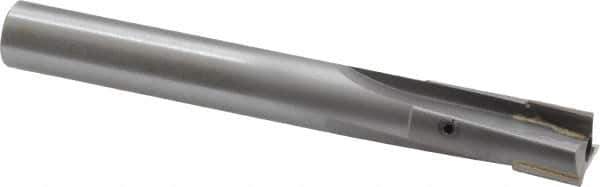Made in USA - 9/16" Diam, 1/2" Shank, Diam, 3 Flutes, Straight Shank, Interchangeable Pilot Counterbore - 4-5/16" OAL, Bright Finish, Carbide-Tipped - Exact Tool & Supply