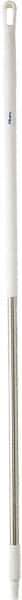 Vikan - 59 x 1-1/4" Aluminum Squeegee Handle - European Threaded Connection, White - Exact Tool & Supply