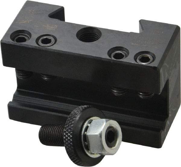 Dorian Tool - Series AXA, #2 Boring, Turning & Facing Tool Post Holder - 300mm & Under Lathe Swing, 1-1/2" OAH x 2-3/4" OAL, 1/2" Max Tool Cutting Size, 1-1/4" Centerline Height - Exact Tool & Supply