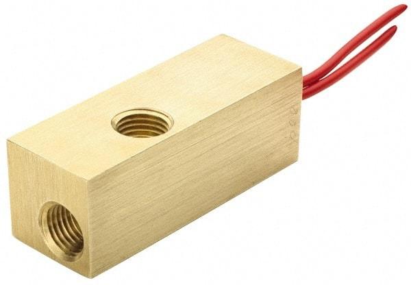 Gems Sensors - 1,000 psi, Brass Housing, Fixed Set Point Flow Switch, Miniature - 1 Flow Set Point, 1 GPM - Exact Tool & Supply