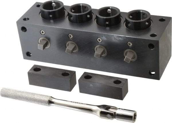 Yuasa - Series 5C, Horizontal Multi-Collet Chuck Block - Manually Activated, 3" Base Diam Width - Exact Tool & Supply