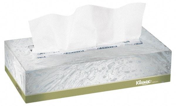 Kleenex - Flat Box of White Facial Tissues - 2 Ply - Exact Tool & Supply