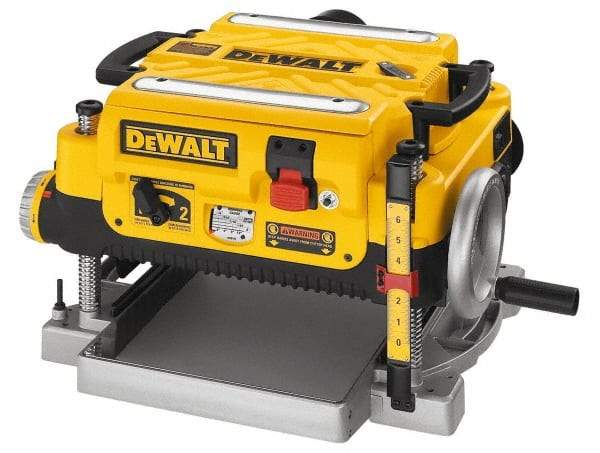 DeWALT - 15 Amp, 10,000 and 20,000 RPM, Bench Planer - 1/8 Inch Depth of Cut, 13 Inch Wide, 6 Inch Depth Capacity - Exact Tool & Supply