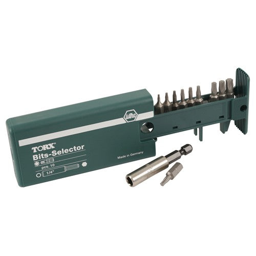 Torx Bit Selector Set T5-T30, Magnetic 1/4″ Bit Holder in Plastic Storage Box - Exact Tool & Supply