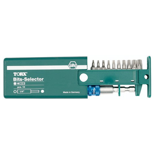 Torx Bit Selector Set T7-T40, Magnetic 1/4″ Bit Holder in Plastic Storage Box - Exact Tool & Supply