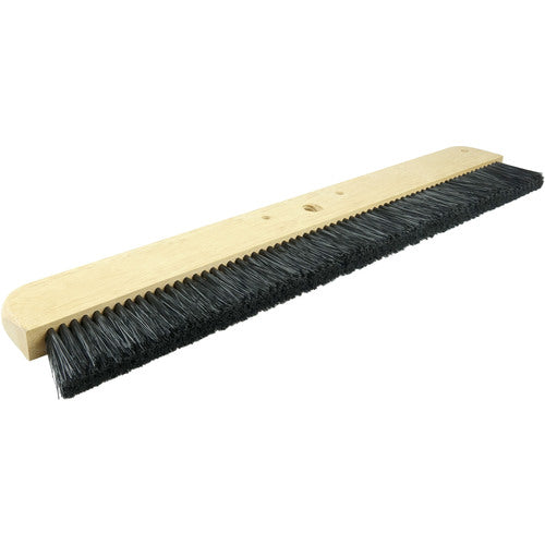 24″ Cement Finishing Brush, Wood Block, Black Polypropylene Fill, 2-1/4″ Trim - Exact Tool & Supply