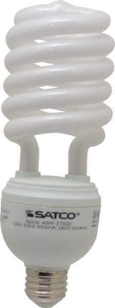 Value Collection - 40 Watt Fluorescent Residential/Office Medium Screw Lamp - 2,700°K Color Temp, 2,600 Lumens, T4, 10,000 hr Avg Life - Exact Tool & Supply