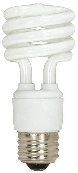 Value Collection - 13 Watt Fluorescent Residential/Office Medium Screw Lamp - 4,100°K Color Temp, 800 Lumens, T2, 10,000 hr Avg Life - Exact Tool & Supply