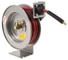 PRO-SOURCE - 75' Spring Retractable Hose Reel - 300 psi, Hose Included - Exact Tool & Supply