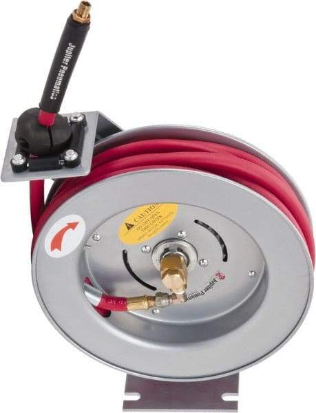 PRO-SOURCE - 35' Spring Retractable Hose Reel - 300 psi, Hose Included - Exact Tool & Supply