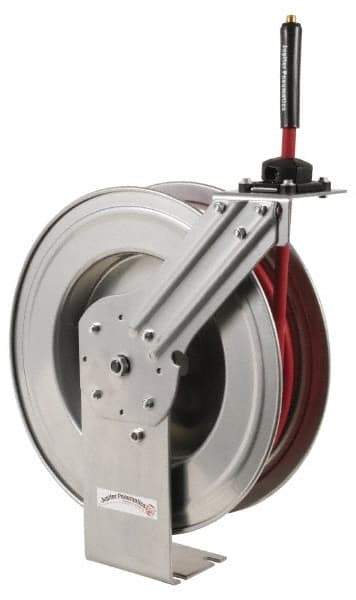 PRO-SOURCE - 50' Spring Retractable Hose Reel - 300 psi, Hose Included - Exact Tool & Supply