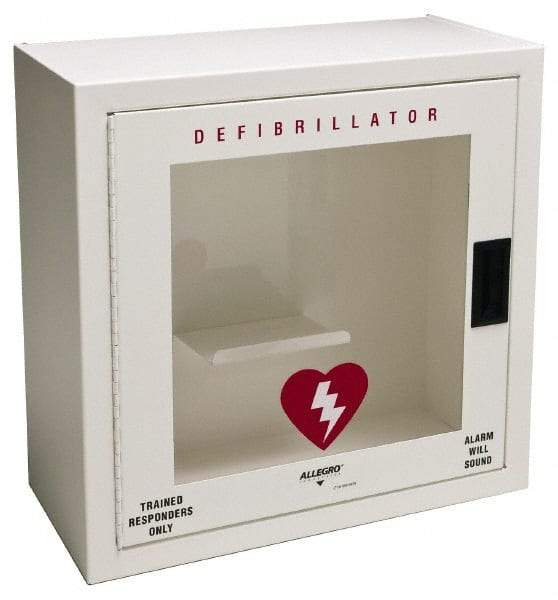 Allegro - Metal Defibrillator Case - 20-1/4 Inch Wide x 20-1/4 Inch High x 9-1/4 Inch Deep, Wall Mount - Exact Tool & Supply