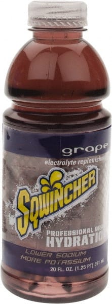 Sqwincher - Activity Drinks; Type: Activity Drink ; Form: Liquid ; Flavor: Grape ; Container Type: Bottle ; Container Size: 20 oz - Exact Tool & Supply