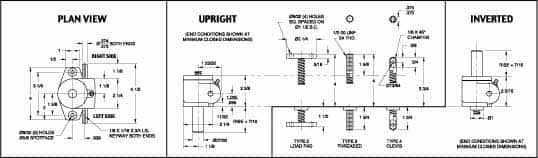 Joyce/Dayton - Mechanical Screw Actuators; Load Capacity: 2 ; Maximum Lift Height: 24 (Inch); Style: Threaded End ; Type.: Inverted - Exact Tool & Supply