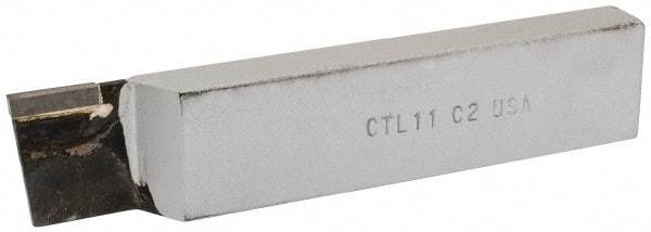 Made in USA - 1 x 1/2" Shank, Cutoff & Grooving Single Point Tool Bit - CT-111, Grade C2 - Exact Tool & Supply