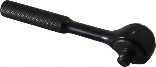 Proto - 1/4" Drive Round Head Standard Ratchet - Black Oxide Finish, 4-1/2" OAL, 72 Gear Teeth, Standard Head - Exact Tool & Supply