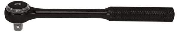 Proto - 1/2" Drive Round Head Standard Ratchet - Black Oxide Finish, 9-3/8" OAL, 72 Gear Teeth, Standard Head - Exact Tool & Supply