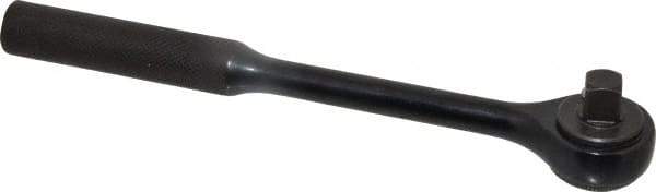 Proto - 3/8" Drive Round Head Standard Ratchet - Black Oxide Finish, 7-3/8" OAL, 72 Gear Teeth, Standard Head - Exact Tool & Supply