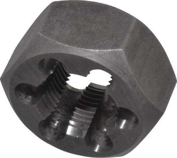 Interstate - 13/16-16 UNS Thread, 1-7/16" Hex, Right Hand Thread, Hex Rethreading Die - Carbon Steel, 3/4" Thick - Exact Tool & Supply