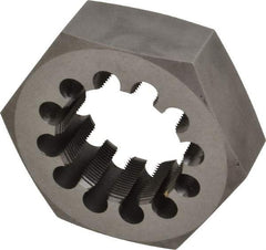 Interstate - 2-5/8 - 12 UNS Thread, 4-1/2" Hex, Right Hand Thread, Hex Rethreading Die - Carbon Steel, 1-5/8" Thick - Exact Tool & Supply