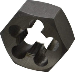 Interstate - M16x1.00 Metric Fine Thread, 1-1/4" Hex, Right Hand Thread, Hex Rethreading Die - Carbon Steel, 5/8" Thick - Exact Tool & Supply