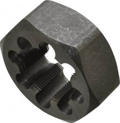 Interstate - M36x1.50 Metric Fine Thread, 2-3/8" Hex, Right Hand Thread, Hex Rethreading Die - Carbon Steel, 1" Thick - Exact Tool & Supply
