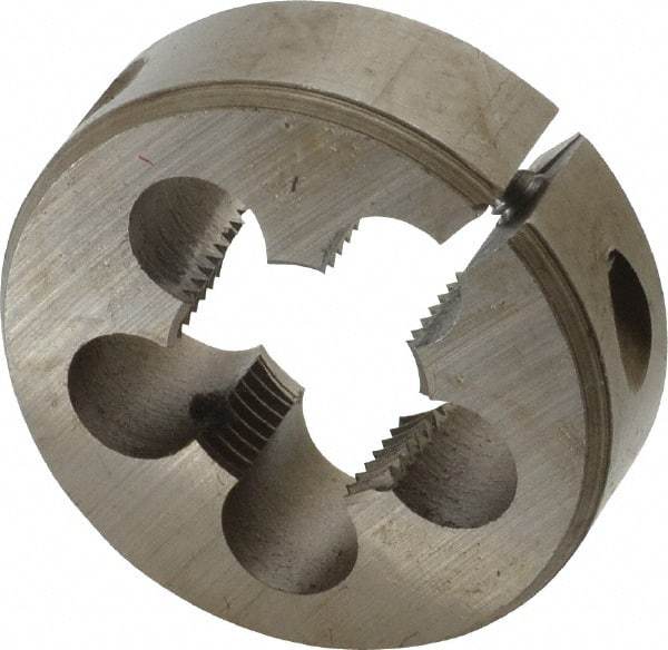 Interstate - 3/8-19 BSPT Thread, Round Pipe Die - 1-1/2" Outside Diam, High Speed Steel - Exact Tool & Supply