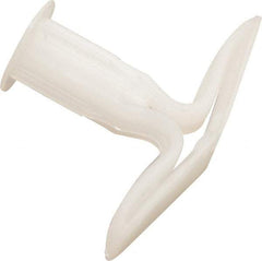 Toggler - #6 to 14 Screw, 5/16" Diam, 2" Long, 1" Thick, Plastic Toggle Drywall & Hollow Wall Anchor - 5/16" Drill, Plastic, Use in Drywall - Exact Tool & Supply