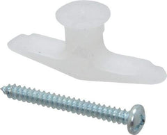 Toggler - #6 to 14 Screw, 5/16" Diam, 1-1/4" Long, 3/8 to 1/2" Thick, Plastic Toggle Drywall & Hollow Wall Anchor - 5/16" Drill, Plastic, Use in Drywall - Exact Tool & Supply