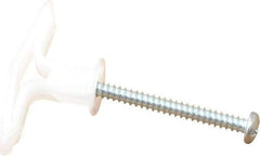 Toggler - #6 to 14 Screw, 5/16" Diam, 1-1/2" Long, 5/8 to 3/4" Thick, Plastic Toggle Drywall & Hollow Wall Anchor - 5/16" Drill, Plastic, Use in Drywall - Exact Tool & Supply