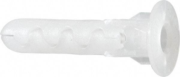 Toggler - 1/4" Diam, 1/4" Drill, 1-3/16" OAL, Plug Concrete Anchor - Plastic, Flange Head - Exact Tool & Supply