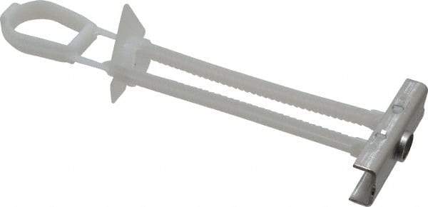 Toggler - 3/8" Screw, 6" Long, 3/8 to 2-1/2" Thick, Toggle Bolt Drywall & Hollow Wall Anchor - 3/8 - 16" Thread, 3/4" Drill, Uncoated, Stainless Steel, Grade 304, Use in Drywall - Exact Tool & Supply