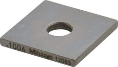 Mitutoyo - 0.1006" Square Steel Gage Block - Accuracy Grade 0, Includes Certificate of Inspection - Exact Tool & Supply