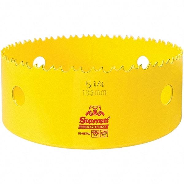 Starrett - 5-1/4" Diam, 2" Cutting Depth, Hole Saw - High Speed Steel Saw, Toothed Edge - Exact Tool & Supply