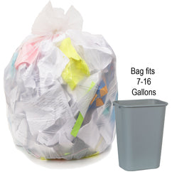 7-10 gal, .30 mil, Clear, 22″ × 25″ - Case of 1000, Revolution Bag Eco Max Low Density Can liners - Exact Tool & Supply