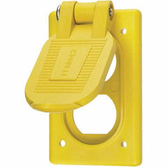 Hubbell Wiring Device-Kellems - Weatherproof Box Covers Cover Shape: Rectangle Number of Holes in Outlet: 1 - Exact Tool & Supply