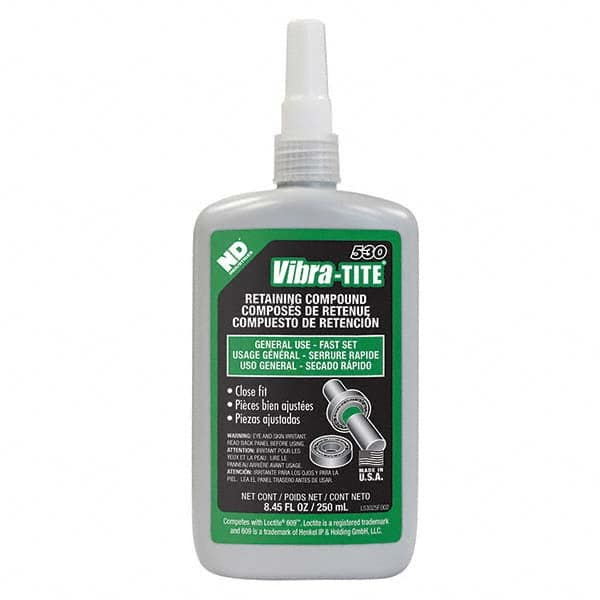 Vibra-Tite - 250 mL Bottle, Green, General Purpose Retaining Compound - Exact Tool & Supply