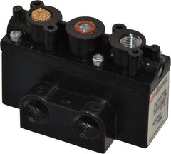 ARO/Ingersoll-Rand - 1/4" Inlet x 1/4" Outlet, Pilot Actuator, Spring Return, 2 Position, Body Ported Solenoid Air Valve - 32 CFM, 0.9 CV, 4 Way, 150 psi, 2-15/16" Long x 1-15/16" Wide x 1-15/16" High, 0 to 180°F - Exact Tool & Supply