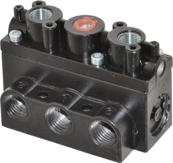 ARO/Ingersoll-Rand - 1/4" Inlet x 1/4" Outlet, Pilot Actuator, Pilot Return, 2 Position, Body Ported Solenoid Air Valve - 54 CFM, 1.5 CV, 4 Way, 150 psi, 2-15/16" Long x 1-15/16" Wide x 1-15/16" High, 0 to 180°F - Exact Tool & Supply