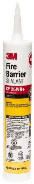 3M - 27 oz Cartridge Red Acrylic & Latex Joint Sealant - -20 to 180°F Operating Temp, 10 min Tack Free Dry Time, Series CP 25WB - Exact Tool & Supply