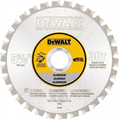 DeWALT - 5-3/8" Diam, 30 Tooth Wet & Dry Cut Saw Blade - Steel, Standard Round Arbor - Exact Tool & Supply