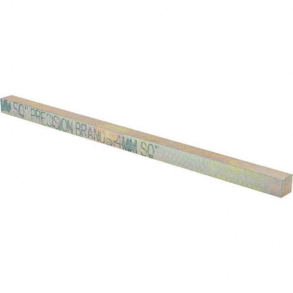 Precision Brand - 12" Long, Zinc Yellow Dichromate Key Stock - Oversized Key Stock - Exact Tool & Supply