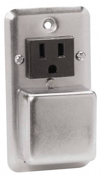 Cooper Bussmann - 125 VAC/VDC, Indicating Fuse Cover - For Use with 2-1/4 Inch Handy Boxes, FUSTAT Plug Fuses and FUSTRON Plug Fuses - Exact Tool & Supply