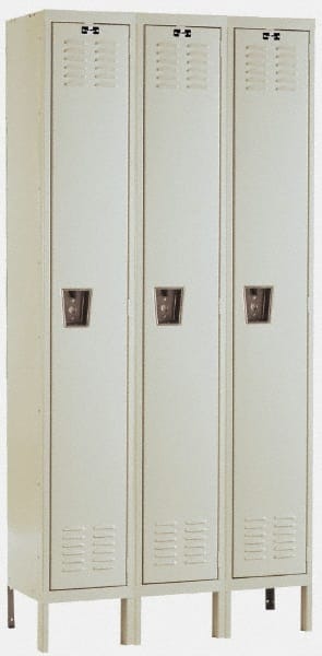 Hallowell - 3 Door, 1 Tier, Premium Wardrobe Lockers - Exact Tool & Supply