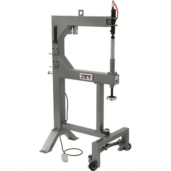 Jet - Power Hammer Machines; Machine Style: Planishing Hammer ; Power Type: Manual ; Throat Depth (Inch): 24 ; Maximum Opening Size (Inch): 2-1/2 ; Air Consumption (CFM): 8.80 ; Voltage: 110 - Exact Tool & Supply