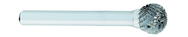 SD-5 -- 12mm x 12mm LOC x 6mm Shank x 50mm OAL Ball Shape Carbide Medium Tough Cut Burr - Exact Tool & Supply